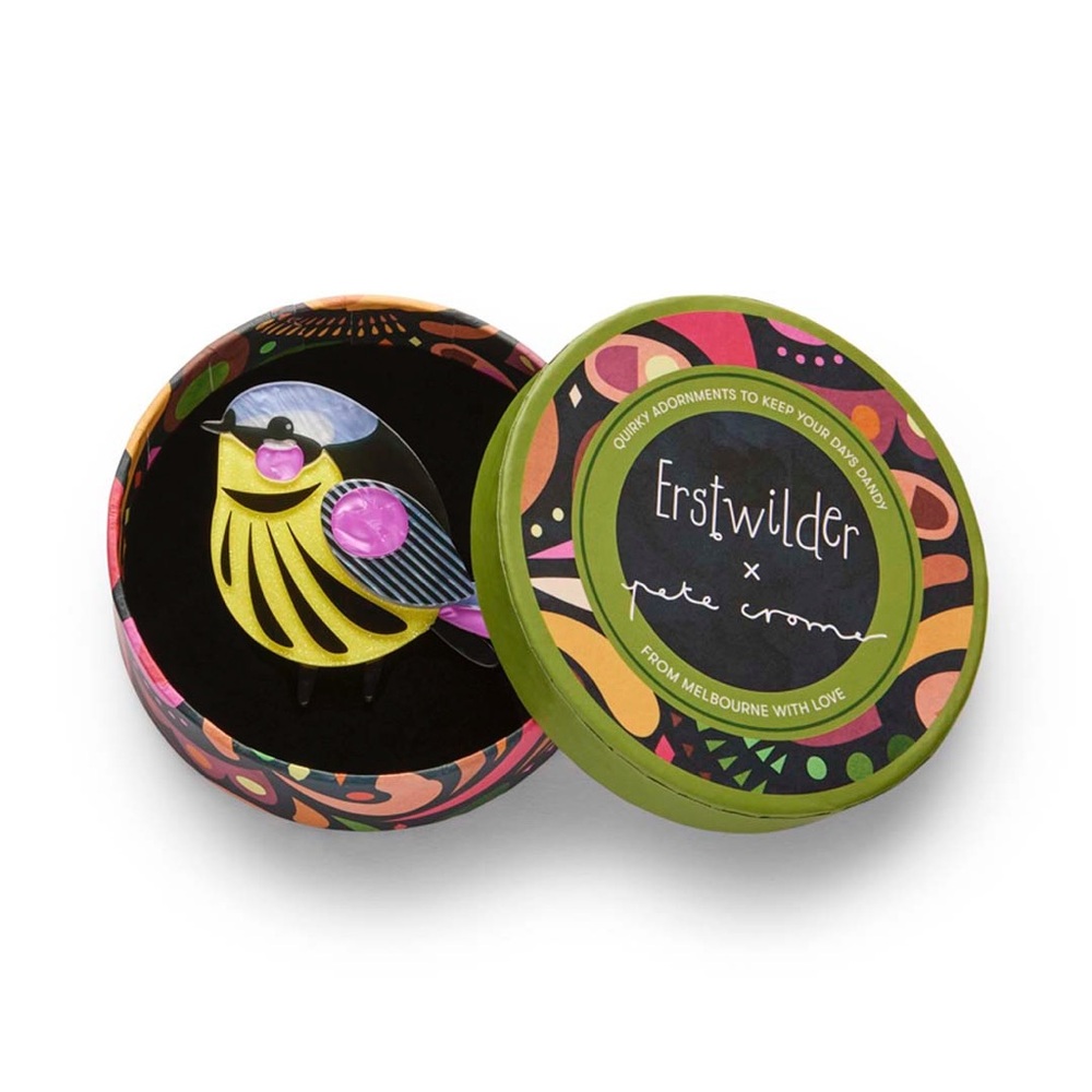 Erstwilder x Pete Cromer Melodious Magnolia Warbler Bonus Gift Brooch